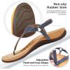 imageAthlefit Womens Comfortable Orthopedic Sandals Thong Dressy TStrap Orthotic Casual Summer Arch Support SandalsNavy