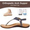 imageAthlefit Womens Comfortable Orthopedic Sandals Thong Dressy TStrap Orthotic Casual Summer Arch Support SandalsNavy