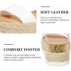 imageAthlefit Womens Espadrilles Sandals Ankle Strap Buckle Wedge Sandal Open Toe Studded Platform SandalsWhite