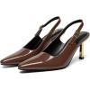imageAthlefit Womens High Stiletto Slingback Heels Elegant Closed Square Toe Dress Pumps Shoes for Bridal Wedding Work PartyBrown