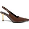 imageAthlefit Womens High Stiletto Slingback Heels Elegant Closed Square Toe Dress Pumps Shoes for Bridal Wedding Work PartyBrown
