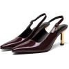 imageAthlefit Womens High Stiletto Slingback Heels Elegant Closed Square Toe Dress Pumps Shoes for Bridal Wedding Work PartyBurgundy