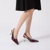 imageAthlefit Womens High Stiletto Slingback Heels Elegant Closed Square Toe Dress Pumps Shoes for Bridal Wedding Work PartyBurgundy