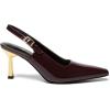 imageAthlefit Womens High Stiletto Slingback Heels Elegant Closed Square Toe Dress Pumps Shoes for Bridal Wedding Work PartyBurgundy