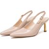 imageAthlefit Womens High Stiletto Slingback Heels Elegant Closed Square Toe Dress Pumps Shoes for Bridal Wedding Work PartyNude