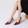 imageAthlefit Womens High Stiletto Slingback Heels Elegant Closed Square Toe Dress Pumps Shoes for Bridal Wedding Work PartyRed