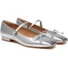 imageAthlefit Womens Mary Jane Flats Dressy Comfortable Square Toe Ballet Flats Shoes with Buckle StrapSilver