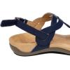 imageAthlefit Womens Orthopedic Arch Support Sandals Comfortable Thong TStrap Orthotic Casual Flat SandalsNavy