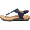 imageAthlefit Womens Orthopedic Arch Support Sandals Comfortable Thong TStrap Orthotic Casual Flat SandalsNavy