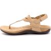imageAthlefit Womens Orthopedic Arch Support Sandals Comfortable Thong TStrap Orthotic Casual Flat SandalsNude