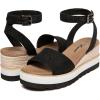 imageAthlefit Womens Platform Sandals Buckle Ankle Strap Open Toe Espadrille Wedge SandalsBlack