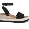 imageAthlefit Womens Platform Sandals Buckle Ankle Strap Open Toe Espadrille Wedge SandalsBlack