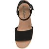 imageAthlefit Womens Platform Sandals Buckle Ankle Strap Open Toe Espadrille Wedge SandalsBlack Pu