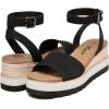 imageAthlefit Womens Platform Sandals Buckle Ankle Strap Open Toe Espadrille Wedge SandalsBlack Pu