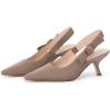 imageAthlefit Womens Slingback Kitten Heels Closed Pointed Toe Bowknot Pumps Dress Shoes for Work Wedding Dancing PartyLight Coffee