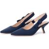 imageAthlefit Womens Slingback Kitten Heels Closed Pointed Toe Bowknot Pumps Dress Shoes for Work Wedding Dancing PartyNavy