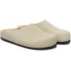 imageAthlefit Womens Slip On Suede Clogs Comfortable Cork Footbed Mules Shoes with Arch Support for Nurse Work Outdoor TravelBeige