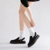 imageAthlefit Womens Slipon Suede Clogs Comfortable Latex Footbed Slingback Mules with Adjustable Strap for Work Walking Daily WearBlack