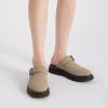 imageAthlefit Womens Slipon Suede Clogs Comfortable Latex Footbed Slingback Mules with Adjustable Strap for Work Walking Daily WearTaupe