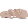 imageAthlefit Womens Strappy Block Chunky Heels Fashion Square Open Toe Slip On Heeled SandalsNude