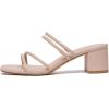 imageAthlefit Womens Strappy Block Chunky Heels Fashion Square Open Toe Slip On Heeled SandalsNude