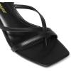 imageAthlefit Womens Strappy Kitten Heels Square Toe Flip Flops Low Heels Ankle Strap Party Dress Thong Heeled SandalsBlack