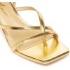 imageAthlefit Womens Strappy Kitten Heels Square Toe Flip Flops Low Heels Ankle Strap Party Dress Thong Heeled SandalsGold