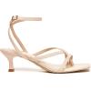 imageAthlefit Womens Strappy Kitten Heels Square Toe Flip Flops Low Heels Ankle Strap Party Dress Thong Heeled SandalsNude