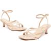 imageAthlefit Womens Strappy Kitten Heels Square Toe Flip Flops Low Heels Ankle Strap Party Dress Thong Heeled SandalsNude