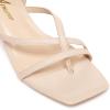 imageAthlefit Womens Strappy Kitten Heels Square Toe Flip Flops Low Heels Ankle Strap Party Dress Thong Heeled SandalsNude