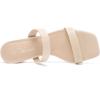 imageAthlefit Womens Two Strap Open Toe Heels Sandals Chunky Block Comfortable Slip On Low Heel Dress ShoesApricot
