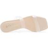 imageAthlefit Womens Two Strap Open Toe Heels Sandals Chunky Block Comfortable Slip On Low Heel Dress ShoesClear