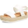 imageAthlefit Womens Espadrilles Sandals Ankle Strap Buckle Wedge Sandal Open Toe Studded Platform SandalsWhite