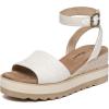 imageAthlefit Womens Platform Sandals Buckle Ankle Strap Open Toe Espadrille Wedge SandalsBeige