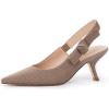 imageAthlefit Womens Slingback Kitten Heels Closed Pointed Toe Bowknot Pumps Dress Shoes for Work Wedding Dancing PartyLight Coffee