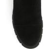 imageAthlefit Womens Chunky Heel Ankle Boots Platform Lug Sole Elastic Chelsea Short Booties WIth Side ZipperBlack