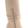 imageAthlefit Womens Knee High Chunky Heel Boots Faux Suede Pointed Toe Side Zipper BootsApricot
