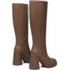 imageAthlefit Black Knee High Boots for Women Platform Tall Boots Fashion Square Toe Chunky Heeled BootiesTan
