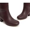 imageAthlefit Knee High Boots for Women Chunky Low Heel Fashion Round Toe Tall BootsBrown