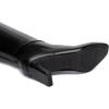 imageAthlefit Knee High Boots for Women Square Toe Chunky Heeled Tall Boots with Side ZipperBlack