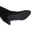 imageAthlefit Knee High Boots for Women Square Toe Chunky Heeled Tall Boots with Side ZipperBlack Suede