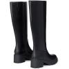 imageAthlefit Platform Knee High Boots for Women Round Toe Chunky Lug Sole Tall Boots with Side ZipperBlack