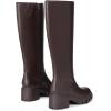 imageAthlefit Platform Knee High Boots for Women Round Toe Chunky Lug Sole Tall Boots with Side ZipperBrown