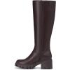 imageAthlefit Platform Knee High Boots for Women Round Toe Chunky Lug Sole Tall Boots with Side ZipperBrown