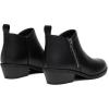 imageAthlefit Womens Ankle Boots Chunky Low Heel Comfortable Short Boots Round Toe Dress Booties with Side ZipperBlack