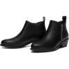 imageAthlefit Womens Ankle Boots Chunky Low Heel Comfortable Short Boots Round Toe Dress Booties with Side ZipperBlack