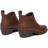 imageAthlefit Womens Ankle Boots Chunky Low Heel Comfortable Short Boots Round Toe Dress Booties with Side ZipperBrown
