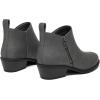 imageAthlefit Womens Ankle Boots Chunky Low Heel Comfortable Short Boots Round Toe Dress Booties with Side ZipperGrey