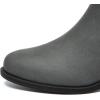imageAthlefit Womens Ankle Boots Chunky Low Heel Comfortable Short Boots Round Toe Dress Booties with Side ZipperGrey