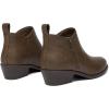 imageAthlefit Womens Ankle Boots Chunky Low Heel Comfortable Short Boots Round Toe Dress Booties with Side ZipperTaupe